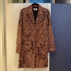 Purple Paisley Charlotte Russe Long Jacket